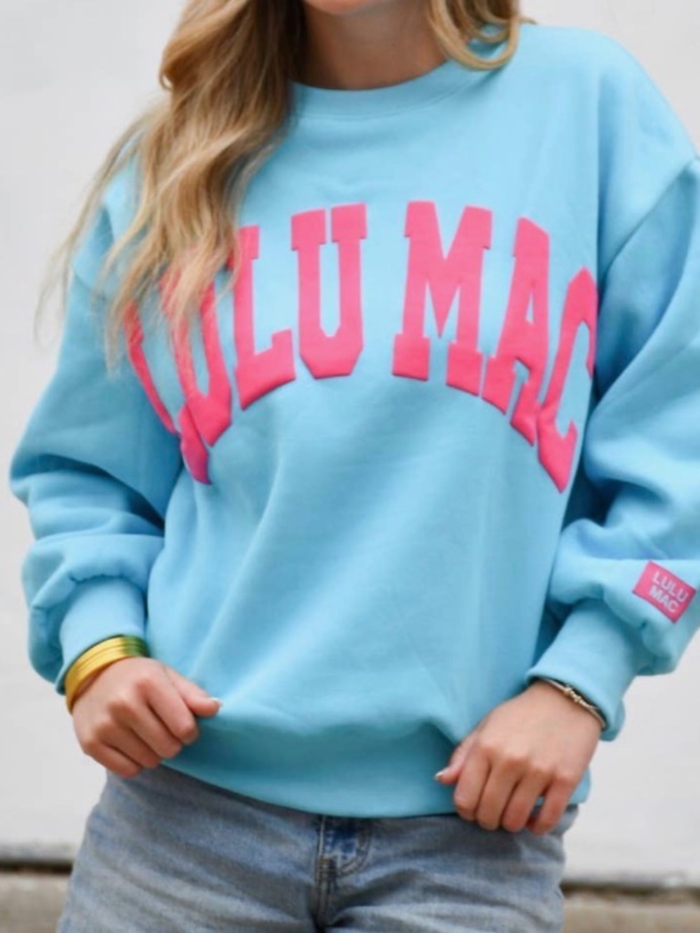 New blue punk Lulu Mac sweatshirt